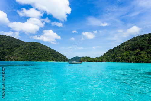 Beautiful seascape scenery on “Surin” island at “Pangnga” in Thaland...