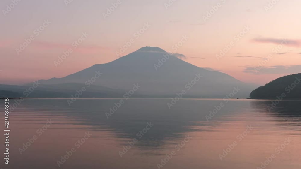 Mt. Fuji over Lake Yamanaka at Sunset (zoom out) Mt. Fuji over Lake Yamanaka at Sunset (zoom out)