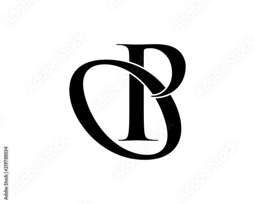 black silhouette initial typography alphabet font typeset logotype image vector icon