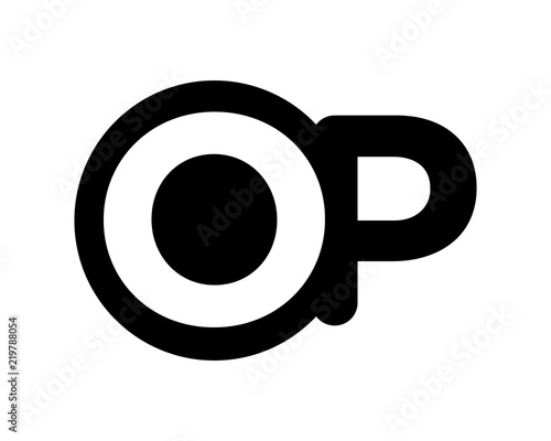 black silhouette initial typography alphabet font typeset logotype image vector icon