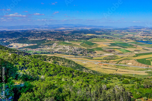 View of Armageddon Valley from Carmel mountain, Israel