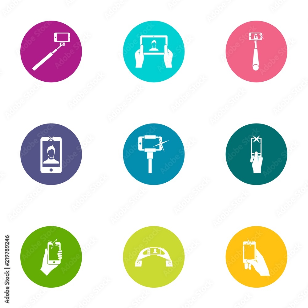 Tourist photo icons set. Flat set of 9 tourist photo vector icons for web isolated on white background Tourist photo icons set. Flat set of 9 tourist photo vector icons for web isolated on white background