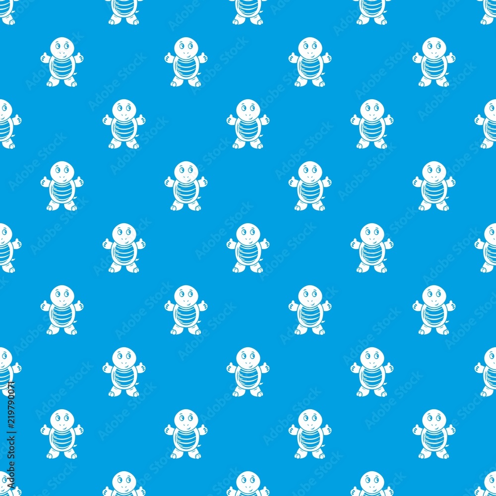 Sea turtle pattern vector seamless blue repeat for any use