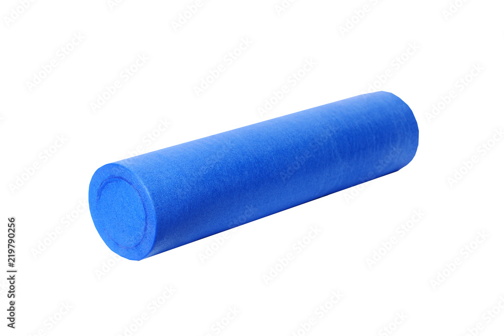 blue yoga mat on a white background blue yoga mat on a white background