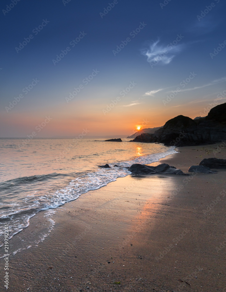 Sunset, Hemmick Beach, Cornwall
