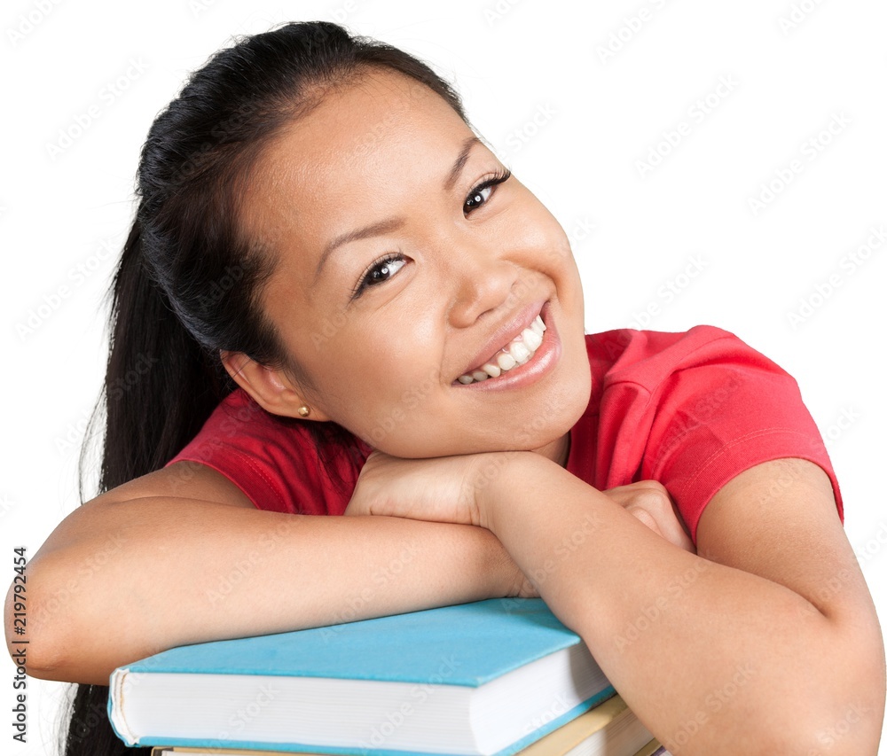 Portrait of a Young Woman Studying Portrait of a Young Woman Studying