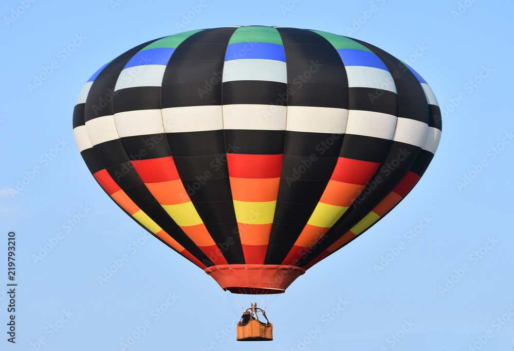 Naklejka premium Hot air balloon flying