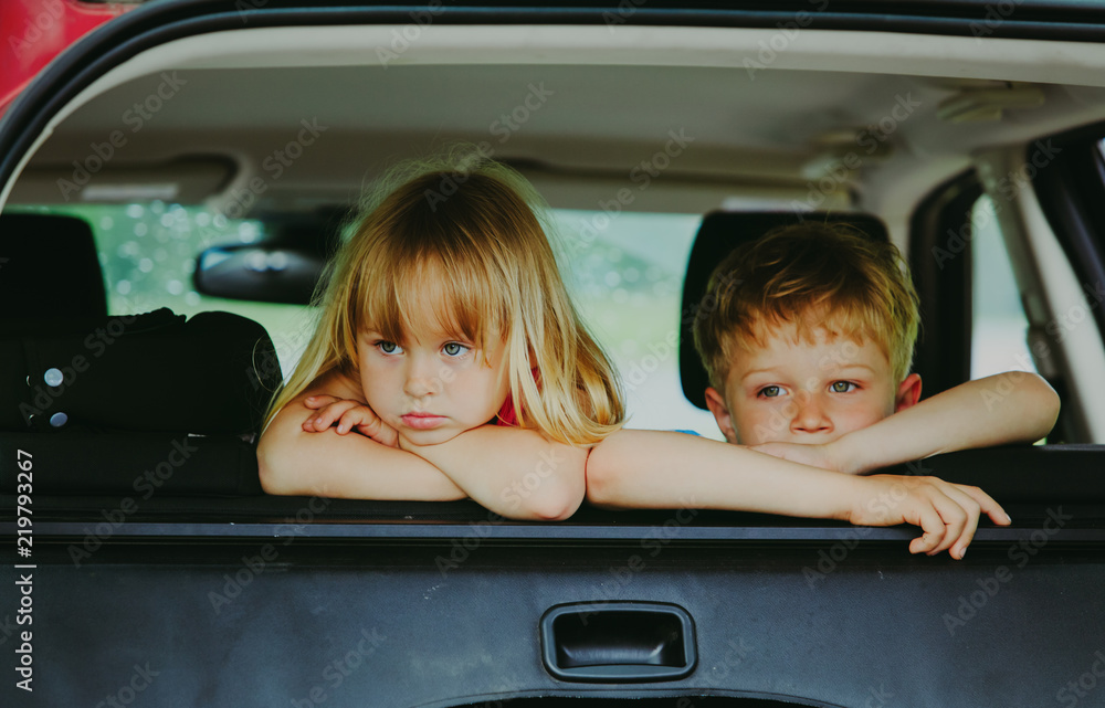 © nadezhda1906 - little girl and boy waiting in car bored sad tired © nadezhda1906 - little girl and boy waiting in car bored sad tired