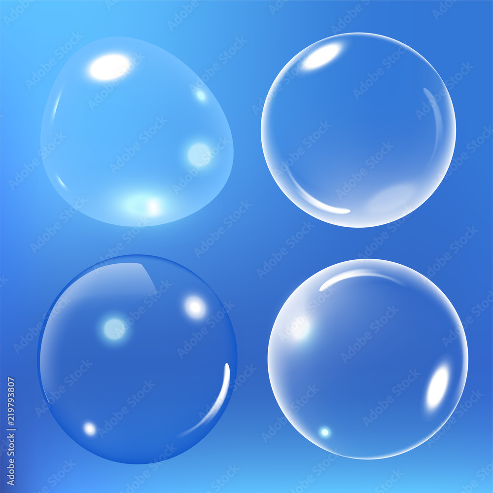 Bubbles under water vector illustration on blue background Bubbles under water vector illustration on blue background