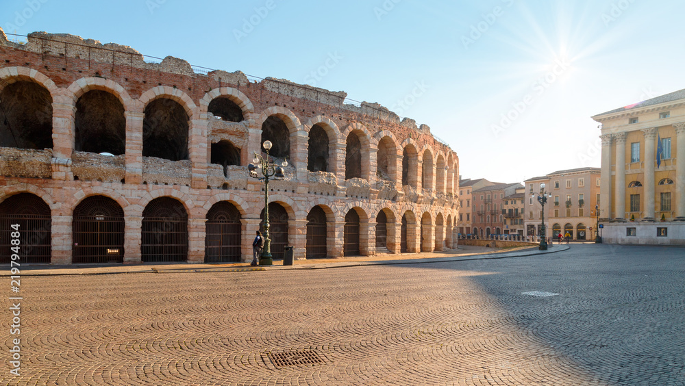 The Verona Arena (Arena di Verona) is a Roman amphitheatre in Piazza Bra. Italy.