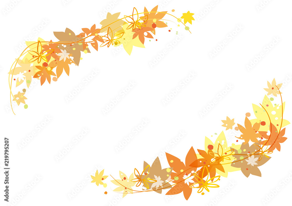 紅葉 秋ポスター 横 小