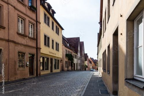 Empty Alley amidst Buildings in Rothenburg ob der Tauber, Germany © Patrycia