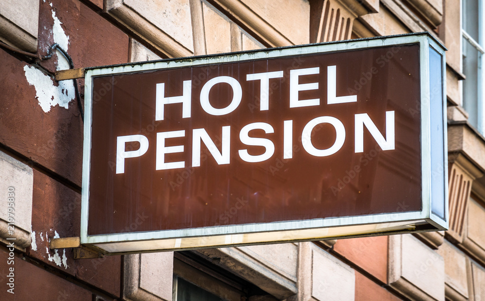 Fototapeta premium hotel sign