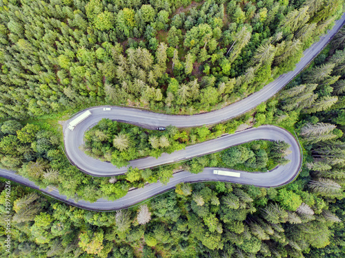 Wallpaper Mural Winding mountain pass road Torontodigital.ca