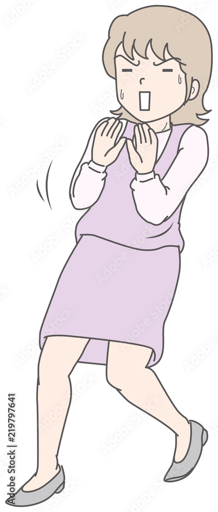 断る女性
