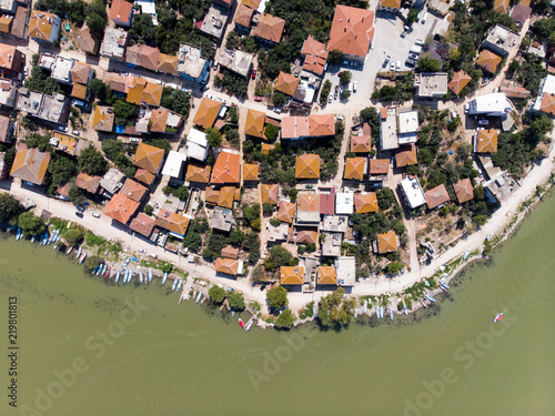 Aerial View of Golyazi Peninsula at Bursa / Turkey photo