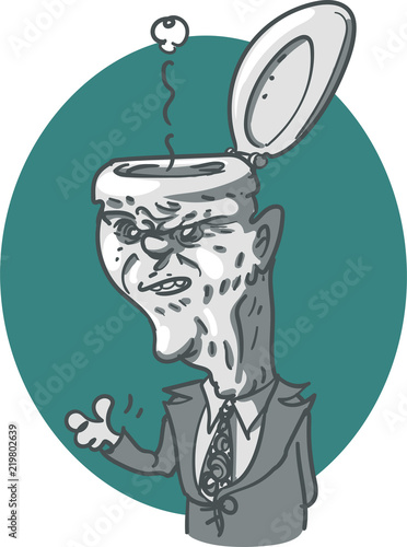 politician toilet head funny cartoon vector illustration