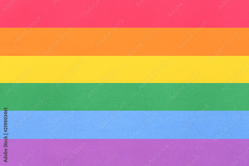 Six colored paper texture background of lgbt pride concept.