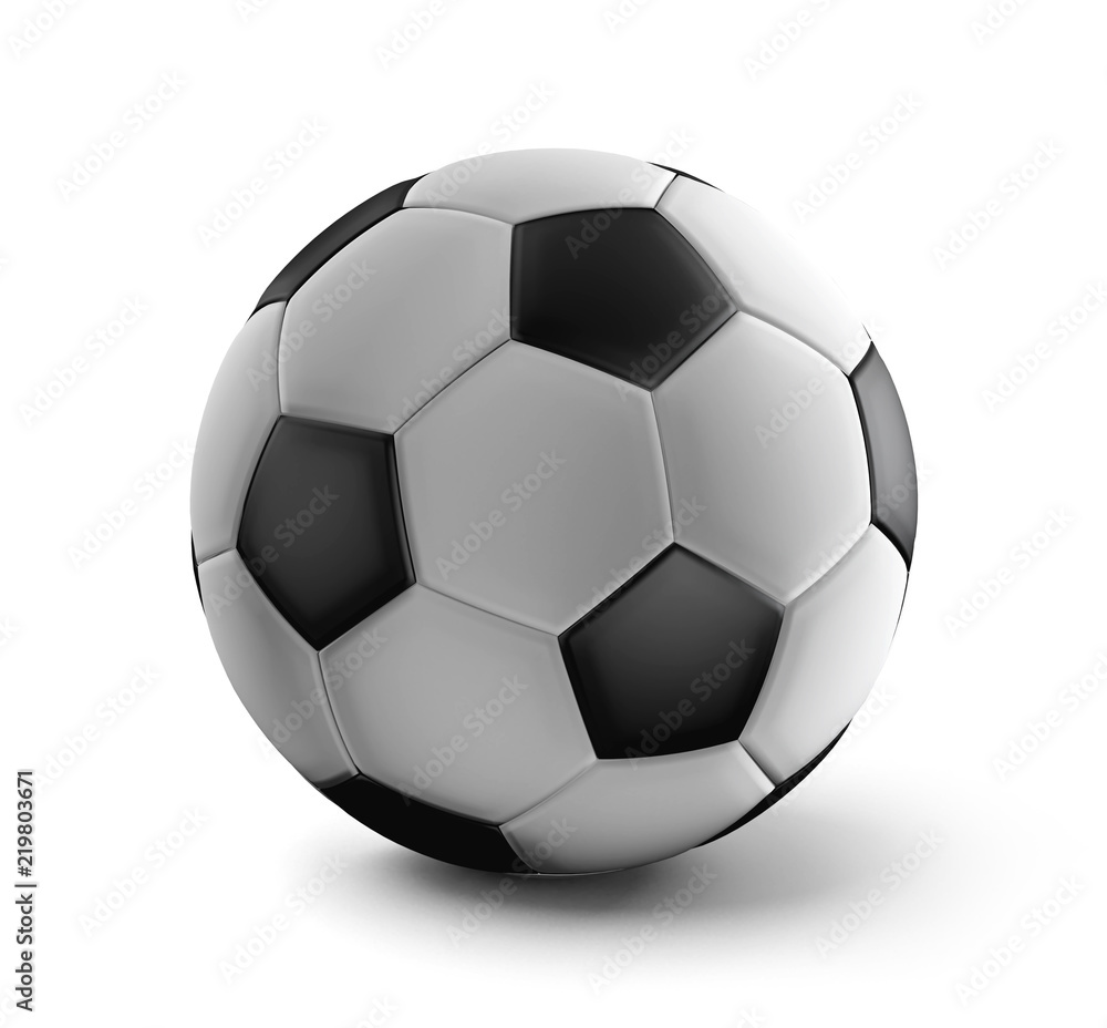 Fototapeta premium soccer ball 3d-illustration isolated