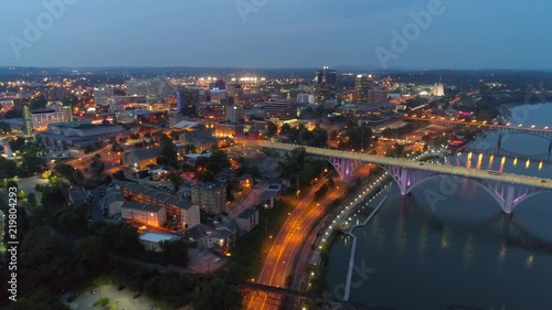 Amazing drone Knoxville Tennessee footage vibrant colors photo