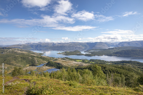 Wanderlust on Seterfjellet mountain in Nordland county Northern Norway
