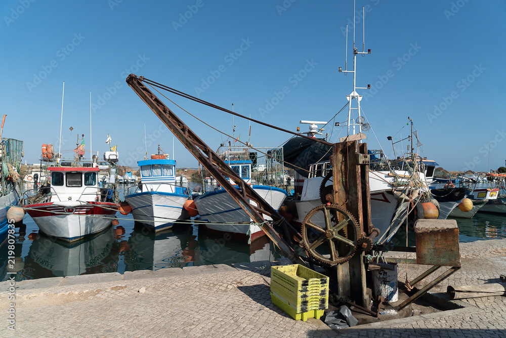 old crane on the dock