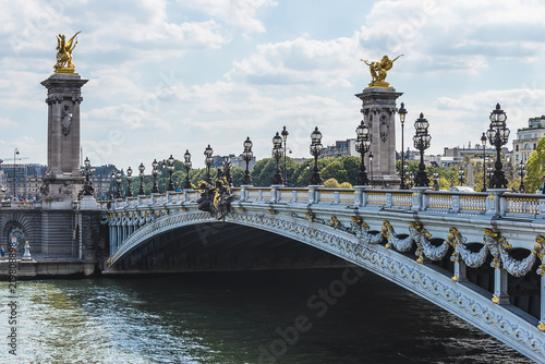 Fototapeta Naklejka Na Ścianę i Meble -  The pont Alexandre III in Paris on sunny summer day