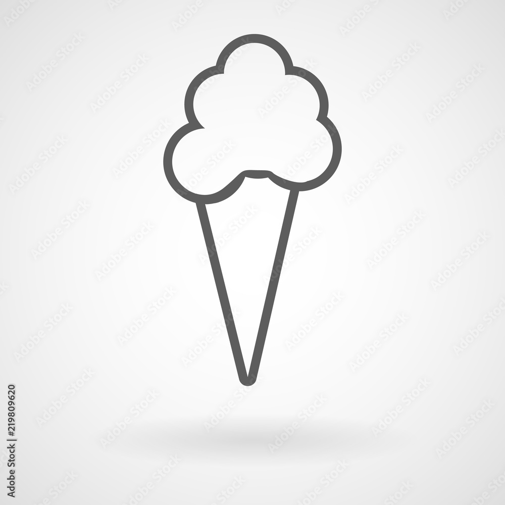 Ice cream line icon, vector Ice cream line icon, vector