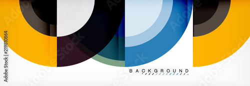 Vector circular geometric abstract background