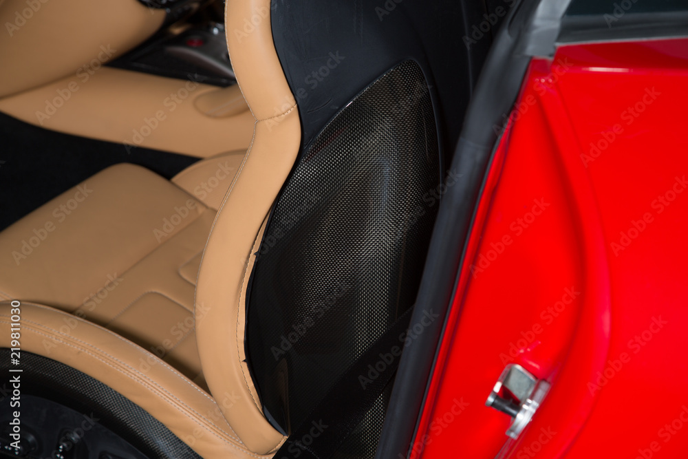 Carbon fibre sports car seat