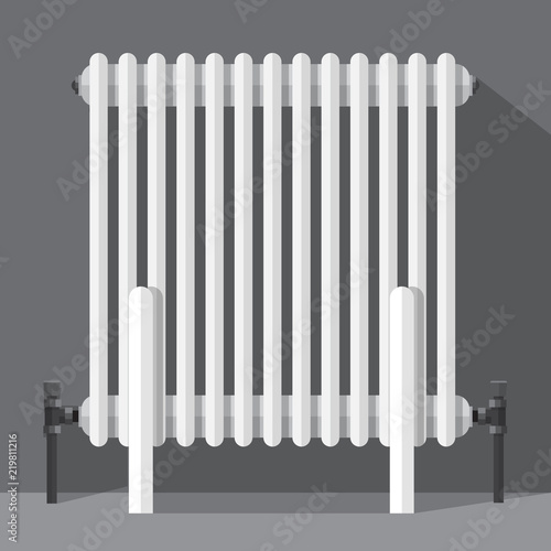 Heating radiator vector flat design.