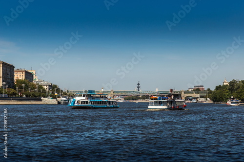 River boat on the Moscow river, Moscow, Russia © Sergey Fedoskin