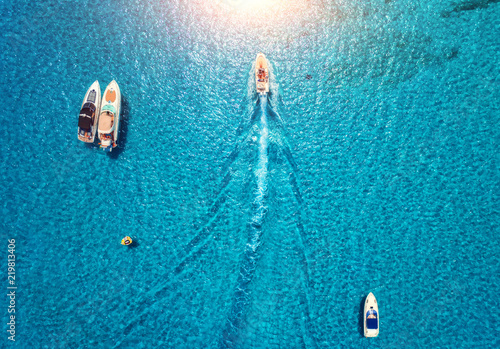 Yachts at the sea in Balear...
