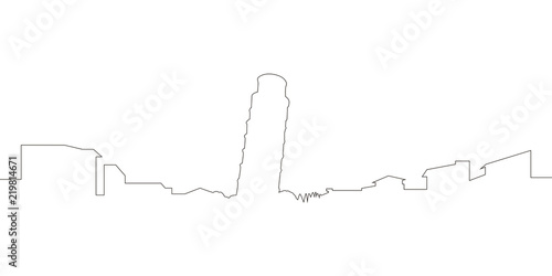 Continous line skyline of Pisa