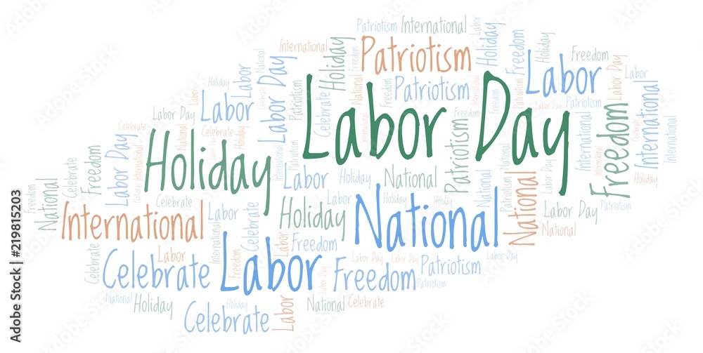 Obraz premium Labor Day word cloud.