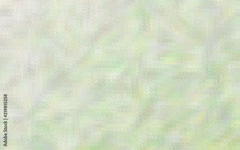 Fototapeta premium Light grey bright Mosaic through glass bricks background illustration.