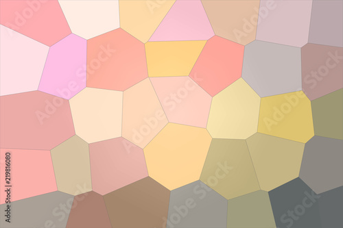 Pink and brown bright Giant Hexagon background illustration.