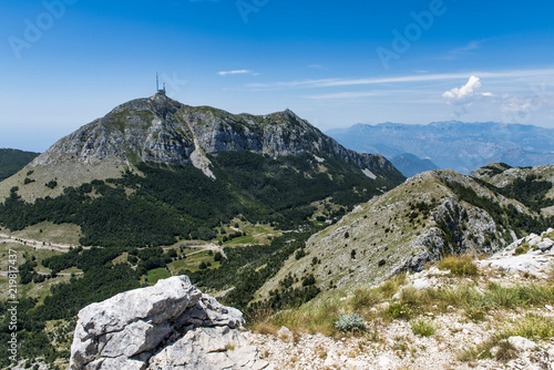 Mount Lovcen. Lovcen is a mountain and national park in southwestern Montenegrothat rises from the adriatic and stretches over to Kotor.