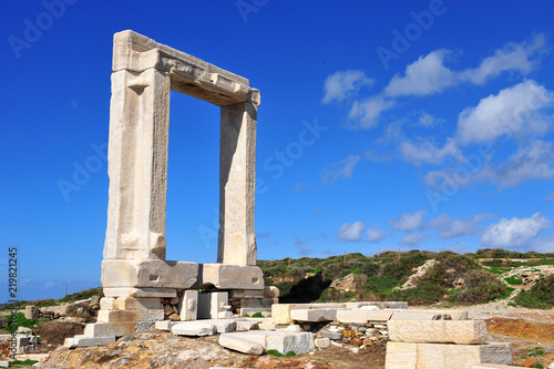 Ruins of an ancient temple on Naxos island