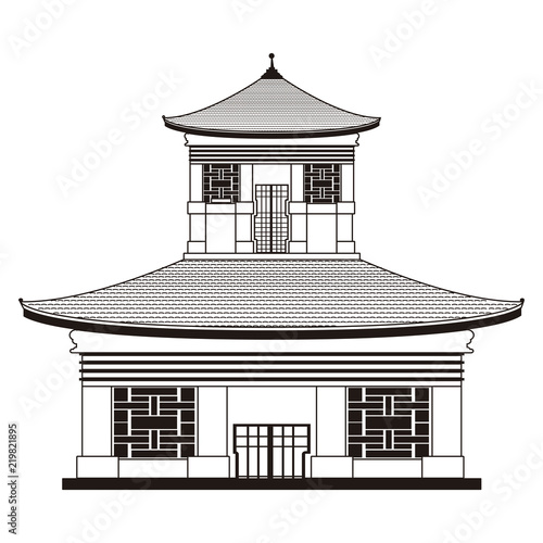 Isolated asian building icon