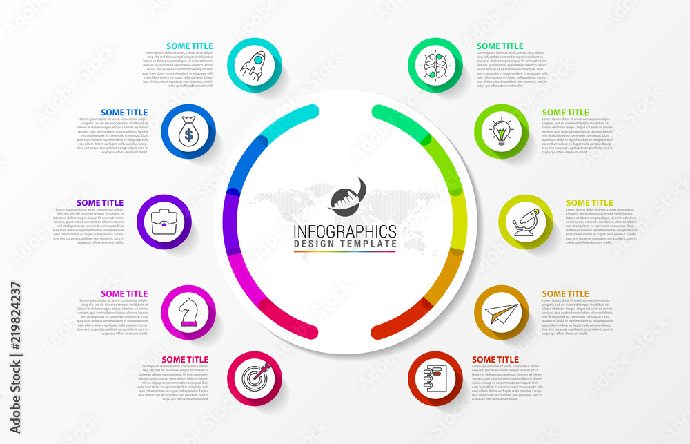 Infographic design template. Creative concept with 10 steps Infographic design template. Creative concept with 10 steps