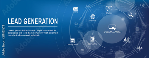 Lead Generation Web Header Banner that Attracts leads for target audience to increase revenue growth and sales