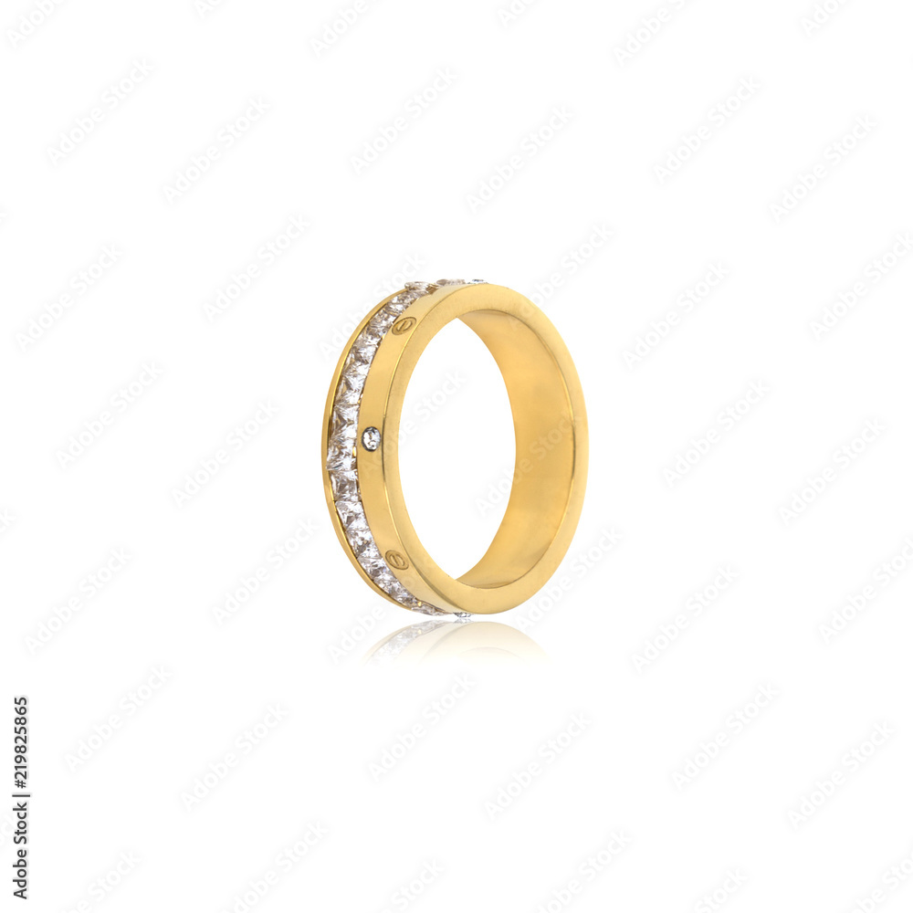 Golden ring isolated on white Golden ring isolated on white