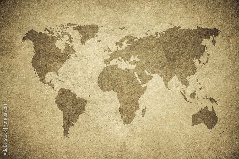 grunge map of the world.