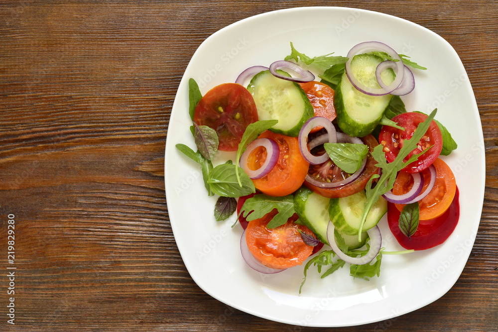 Colorful summer salad with fresh vegetables Colorful summer salad with fresh vegetables