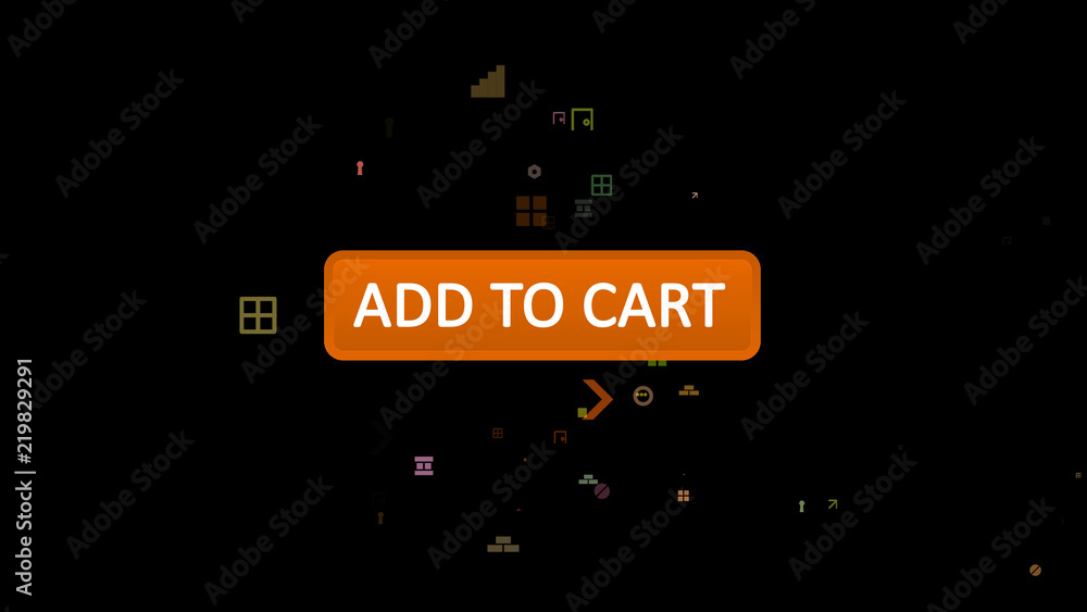 Add to cart icon in black backdrop