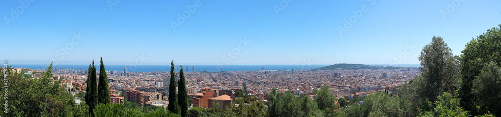  Panoramic view on the city of Barcelona, Catalonia - SpainCSC