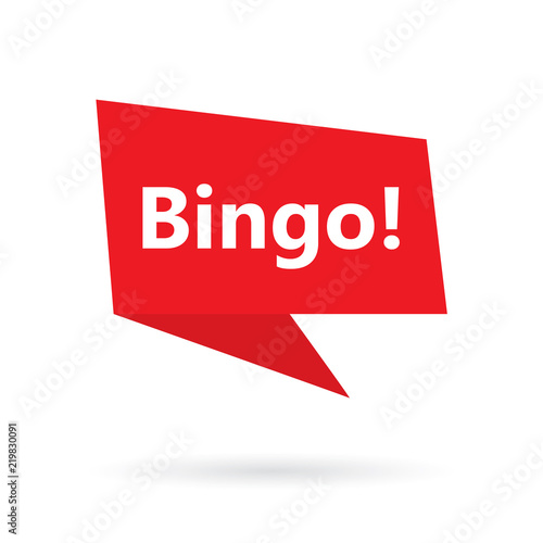 bingo word on a speach bubble- vector illustration
