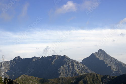 View from Wolowiec mountain with Rohacze peaks in the distance