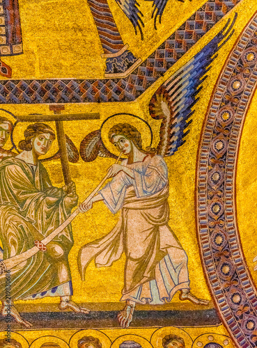 Angels Trumpet Mosaic Dome Bapistry Saint John Florence Italy